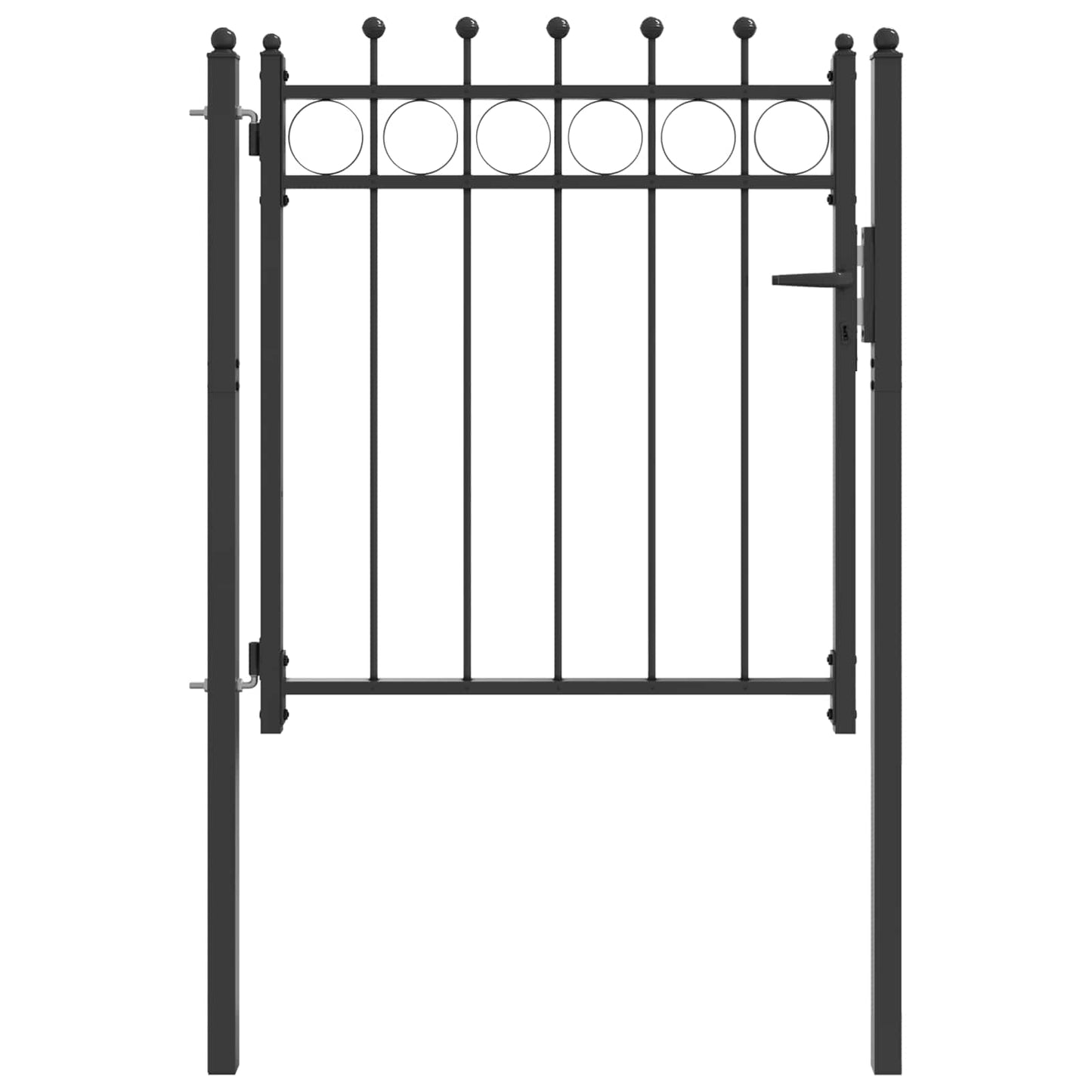 Cancello per recinzione HORST 100 x 100 cm Metallo Nero | homemem39