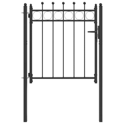 Cancello per recinzione HORST 100 x 100 cm Metallo Nero | homemem39