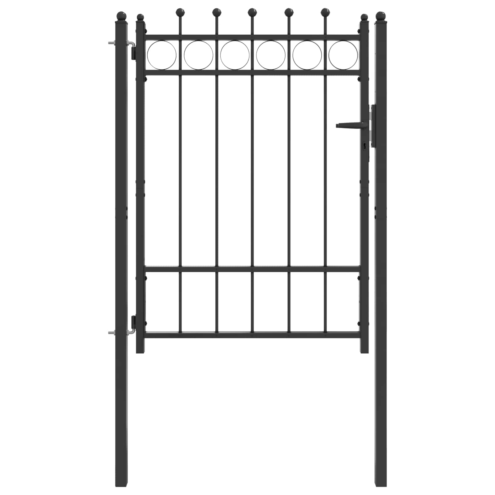 Cancello per recinzione HORST 100 x 125 cm Metallo Nero | homemem39