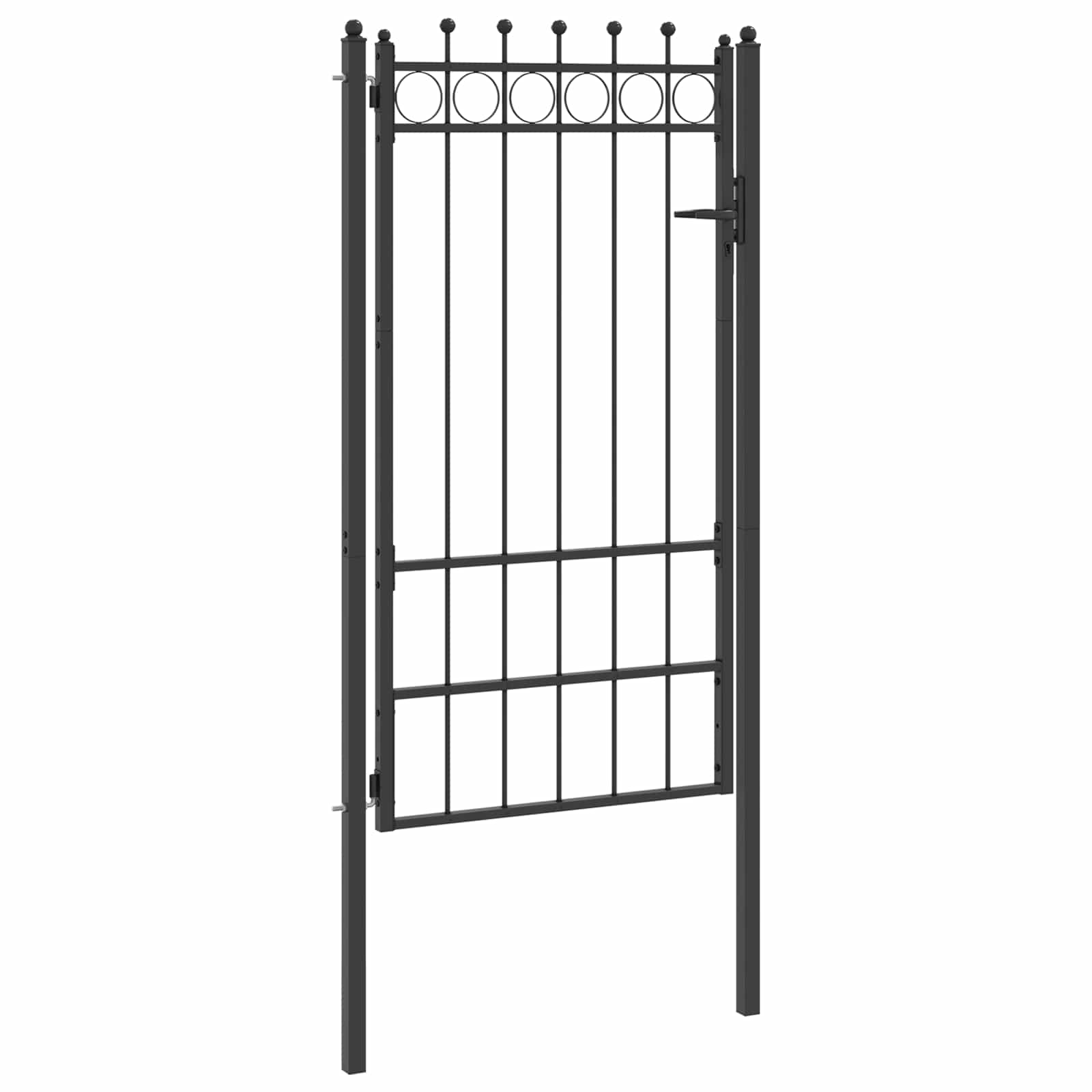 Cancello per recinzione HORST 100 x 175 cm Metallo Nero | homemem39