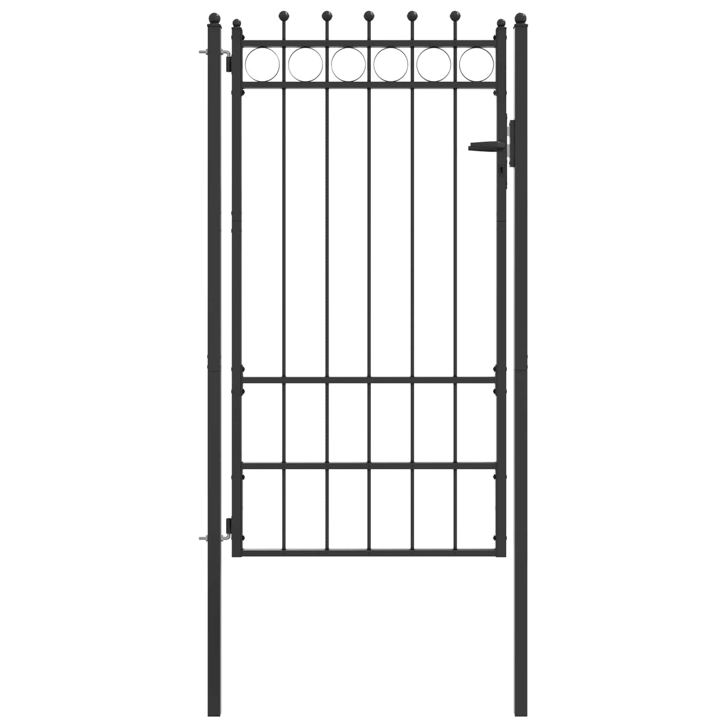 Cancello per recinzione HORST 100 x 175 cm Metallo Nero