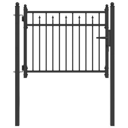 Cancello per recinzione HORST 100 x 75 cm Metallo Nero | homemem39