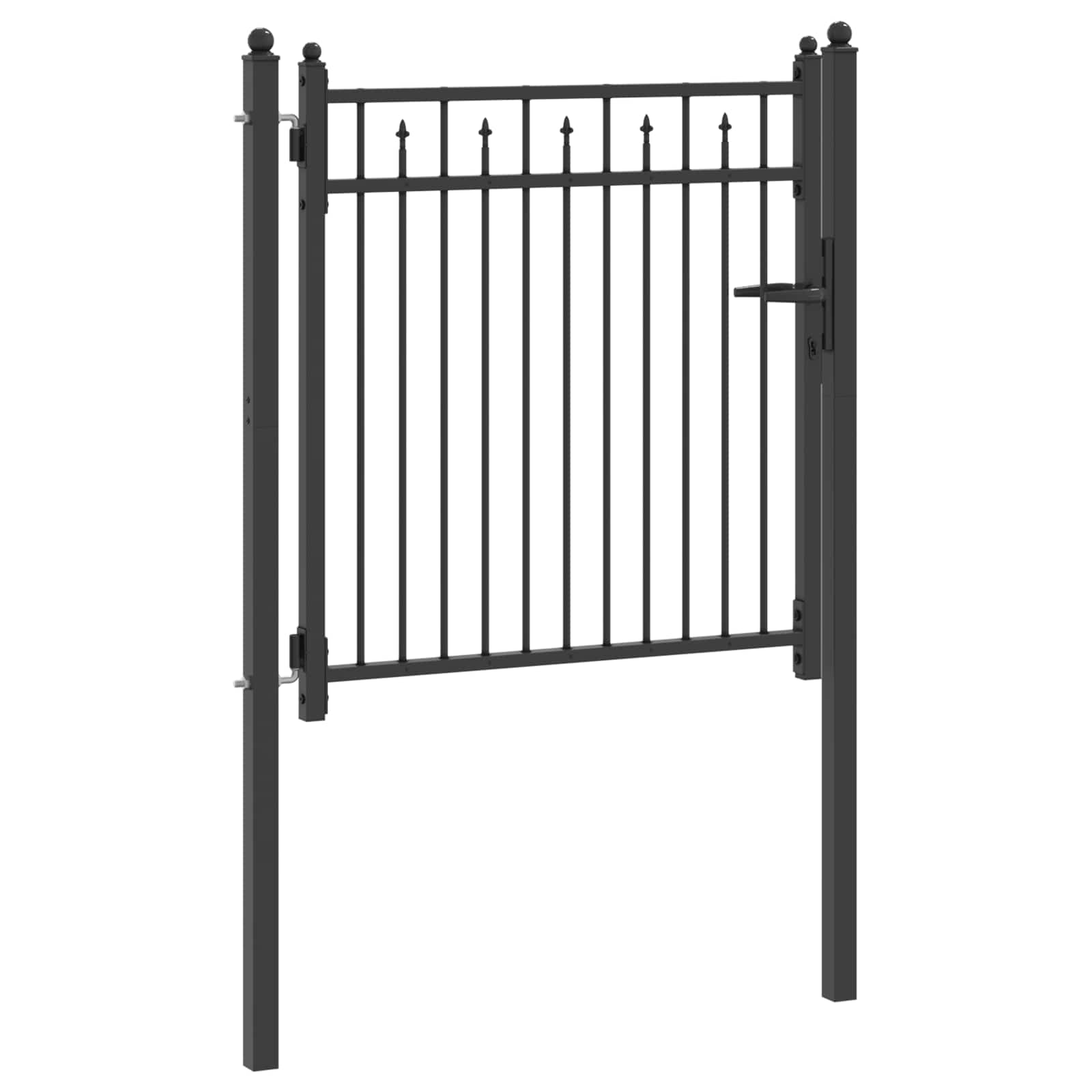 Cancello per recinzione HORST 100 x 100 cm Metallo Nero | homemem39