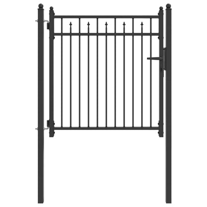 Cancello per recinzione HORST 100 x 100 cm Metallo Nero | homemem39