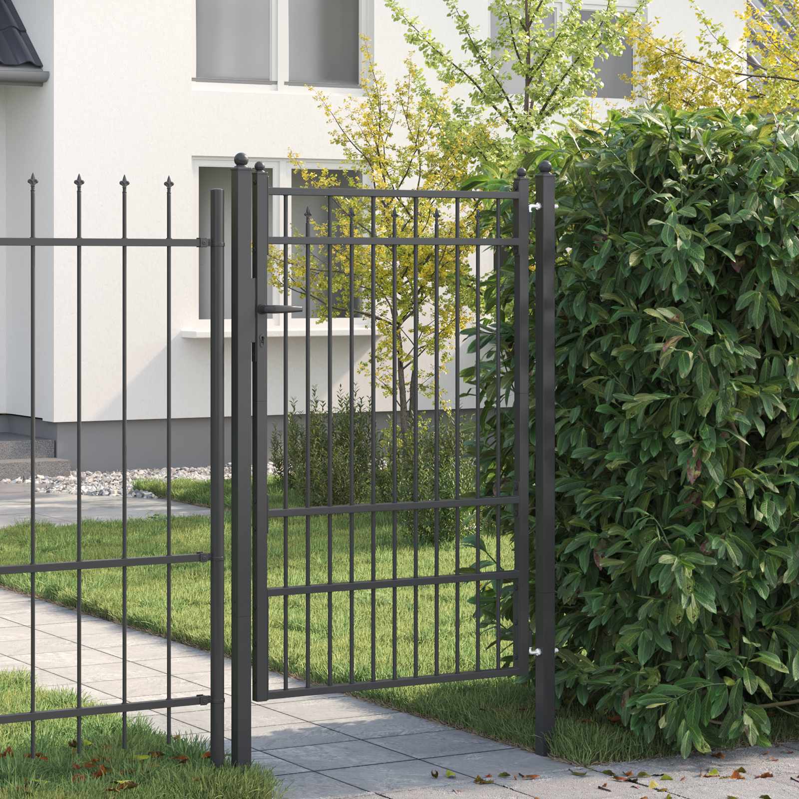 Cancello per recinzione HORST 100 x 150 cm Metallo Nero | homemem39