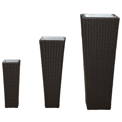 Set da esterno 3 pcs Nero Metallo