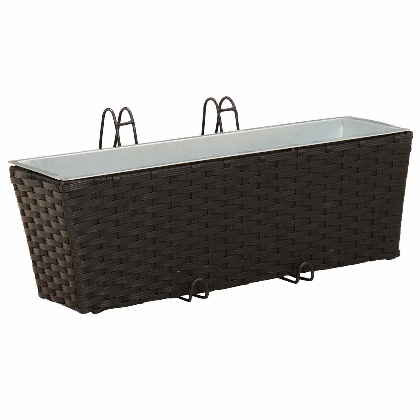 Ringhiera 2 pcs Nero 50 x 17 x 17 cm Metallo | homemem39