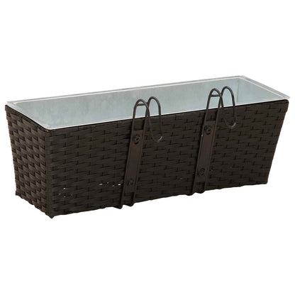 Ringhiera 2 pcs Nero 50 x 17 x 17 cm Metallo | homemem39