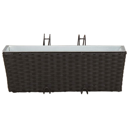 Ringhiera 2 pcs Nero 50 x 17 x 17 cm Metallo | homemem39