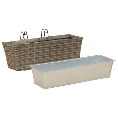Ringhiera 2 pcs 50 x 17 x 17 cm Metallo | homemem39