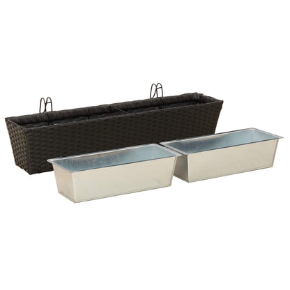 Ringhiera 2 pcs 80 x 17 x 17 cm Metallo | homemem39
