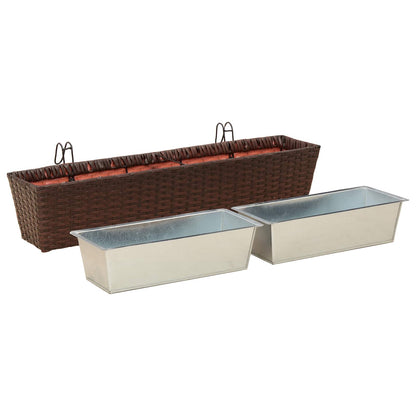 Ringhiera 2 pcs 80 x 17 x 17 cm Metallo | homemem39