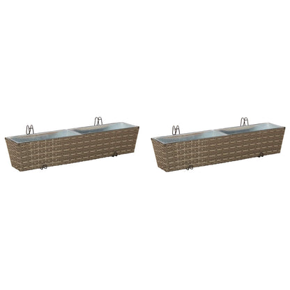 Ringhiera 2 pcs 80 x 17 x 17 cm Metallo | homemem39