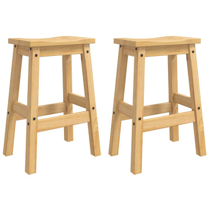 Sgabello da bar 2 pz Cera di Miele 44 x 30 x 63 cm | homemem39
