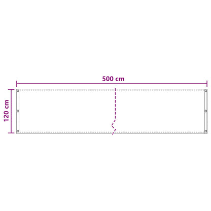 Schermo da balcone Rettangolare 120 x 500 cm HDPE e alluminio | homemem39