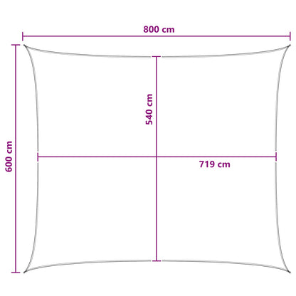 Telo Ombra 6 x 8 m HDPE Rettangolare Giallo e Bianco | homemem39