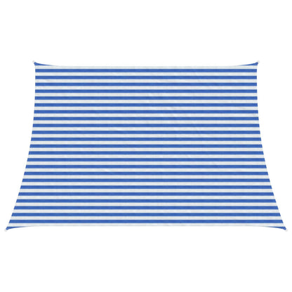 Telo Ombra Rettangolare 3/4 x 3 m HDPE Blu e Bianco