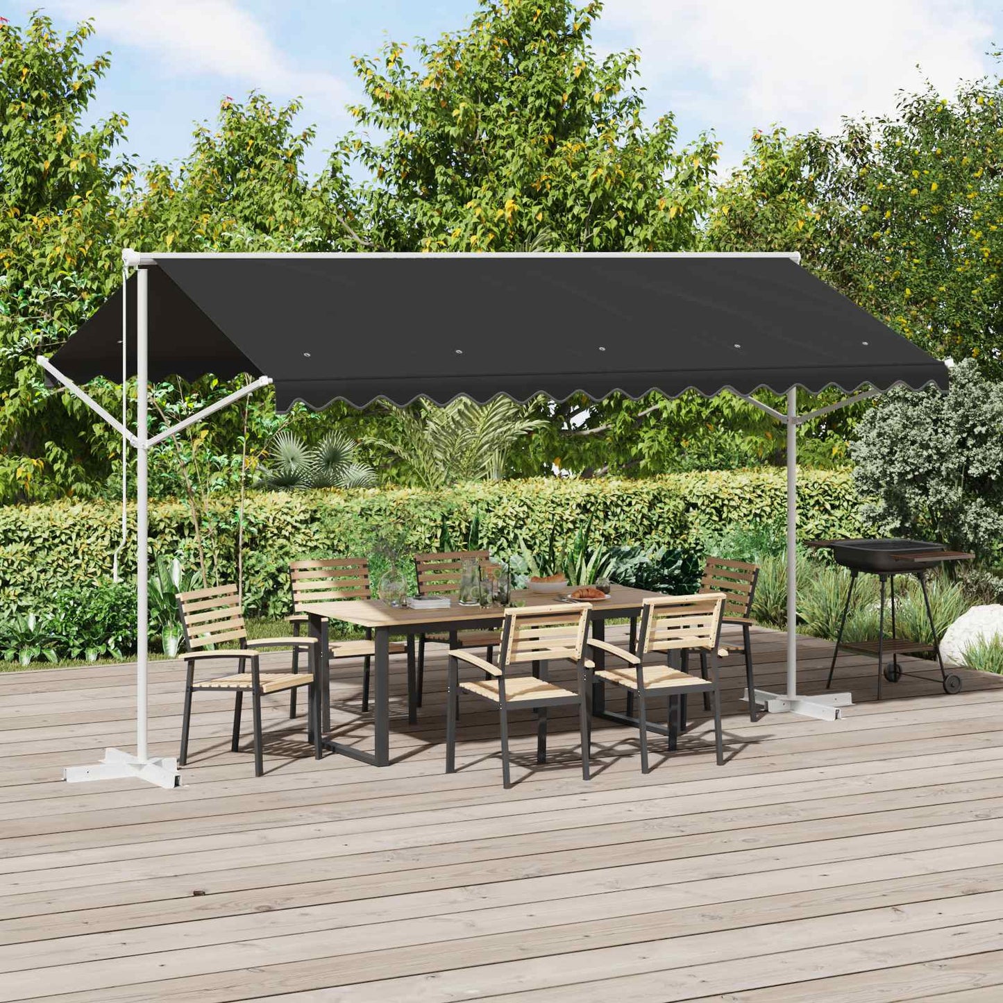 Tenda autoportante 4 × 3 m Poliestere Antracite