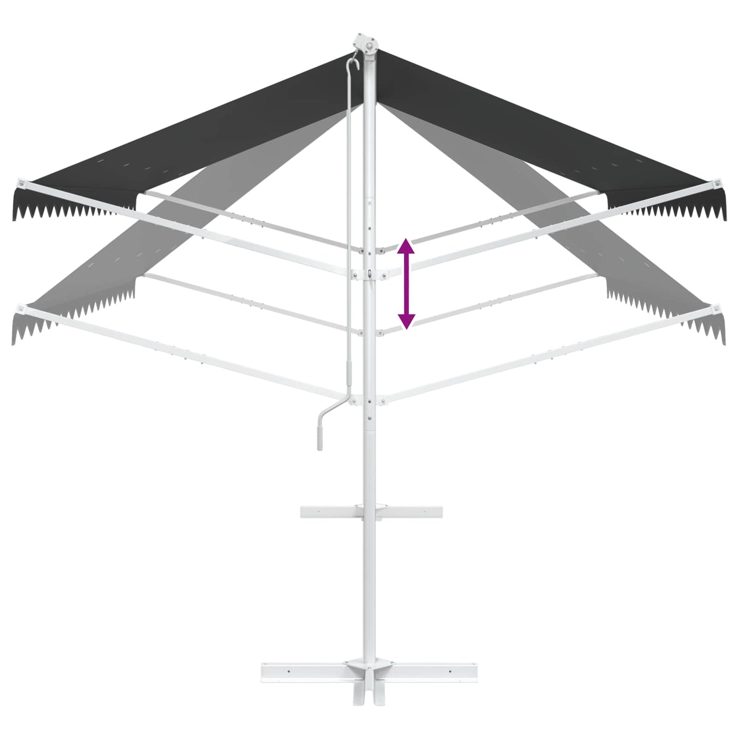 Tenda autoportante 4 × 3 m Poliestere Antracite