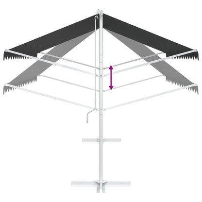 Tenda autoportante 4 × 3 m Poliestere Antracite