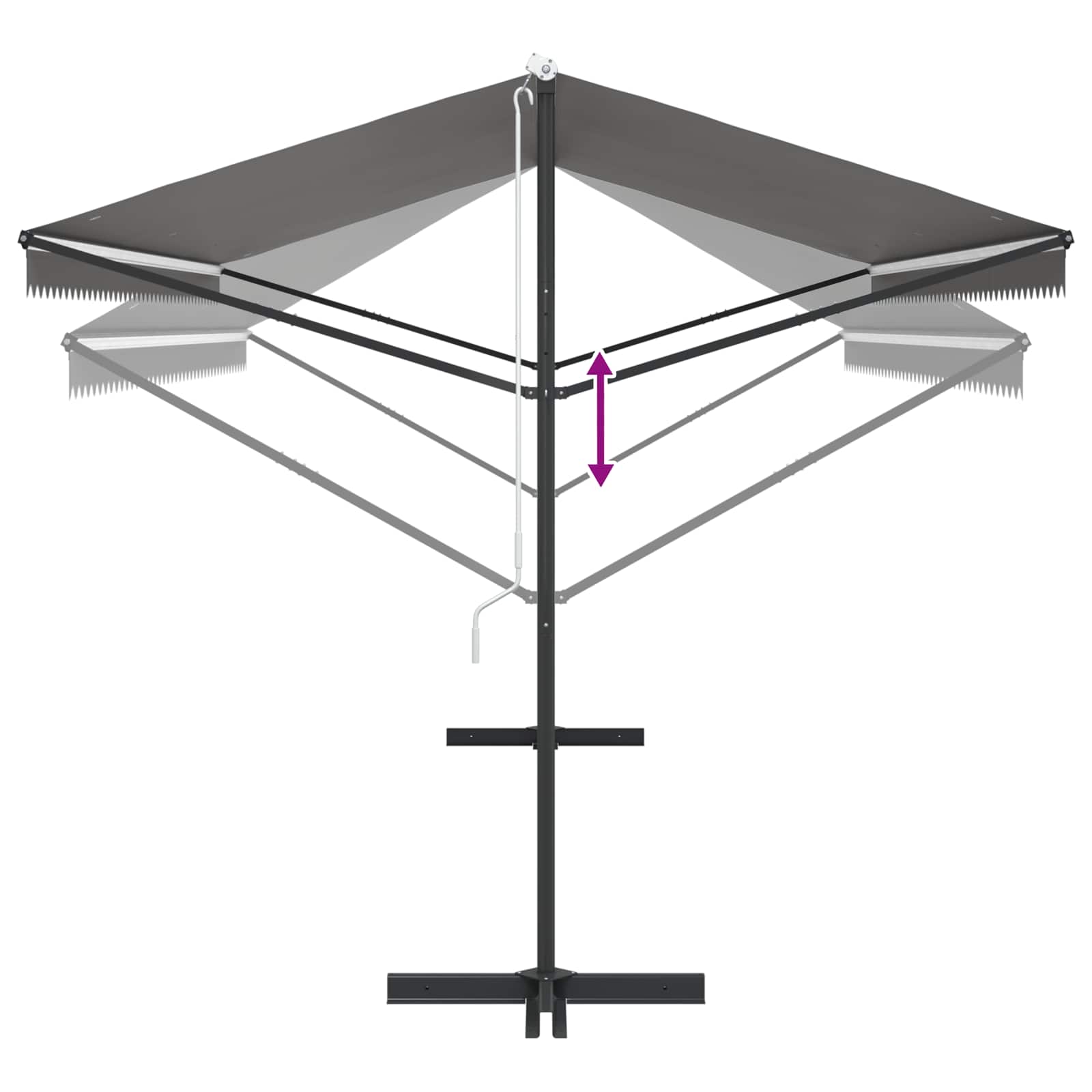 Tenda autoportante Grigio 5 x 3 m Poliestere | homemem39