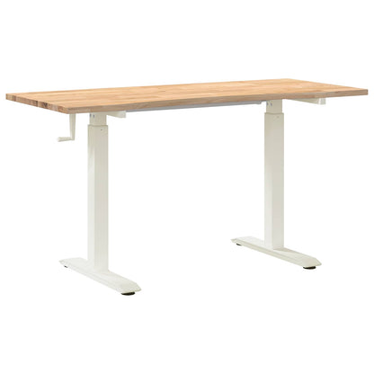 Scrivania con archiviazione Bianco e Naturale 140 x 60 cm | homemem39