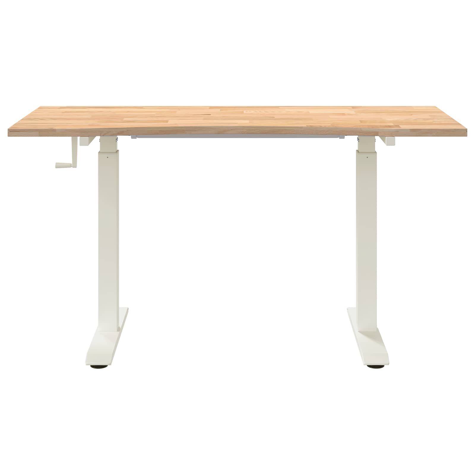 Scrivania con archiviazione Bianco e Naturale 140 x 60 cm | homemem39