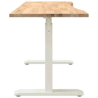 Scrivania con archiviazione Bianco e Naturale 140 x 60 cm | homemem39