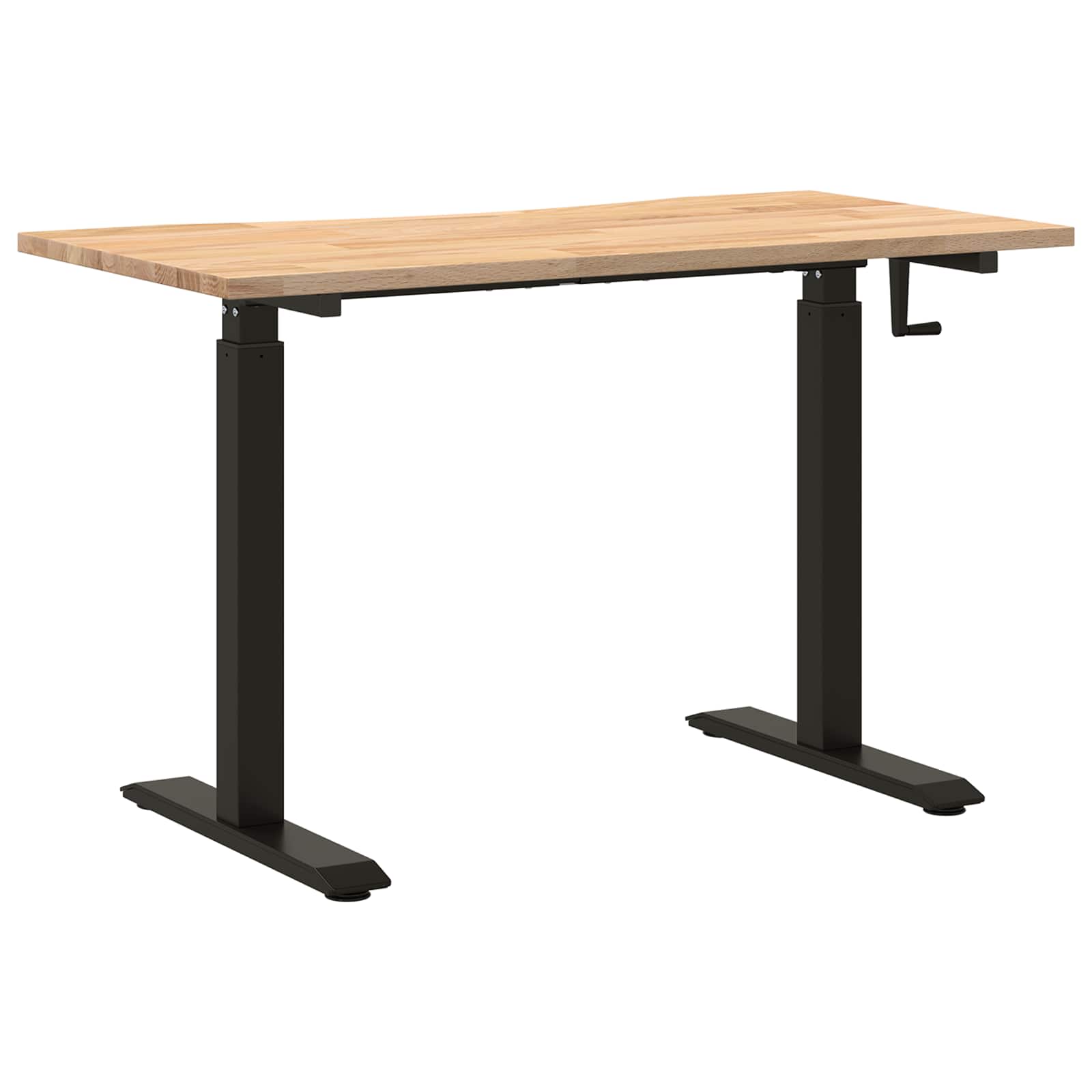 Scrivania Nero e naturale 120 x 60 cm Legno di Quercia Massello | homemem39