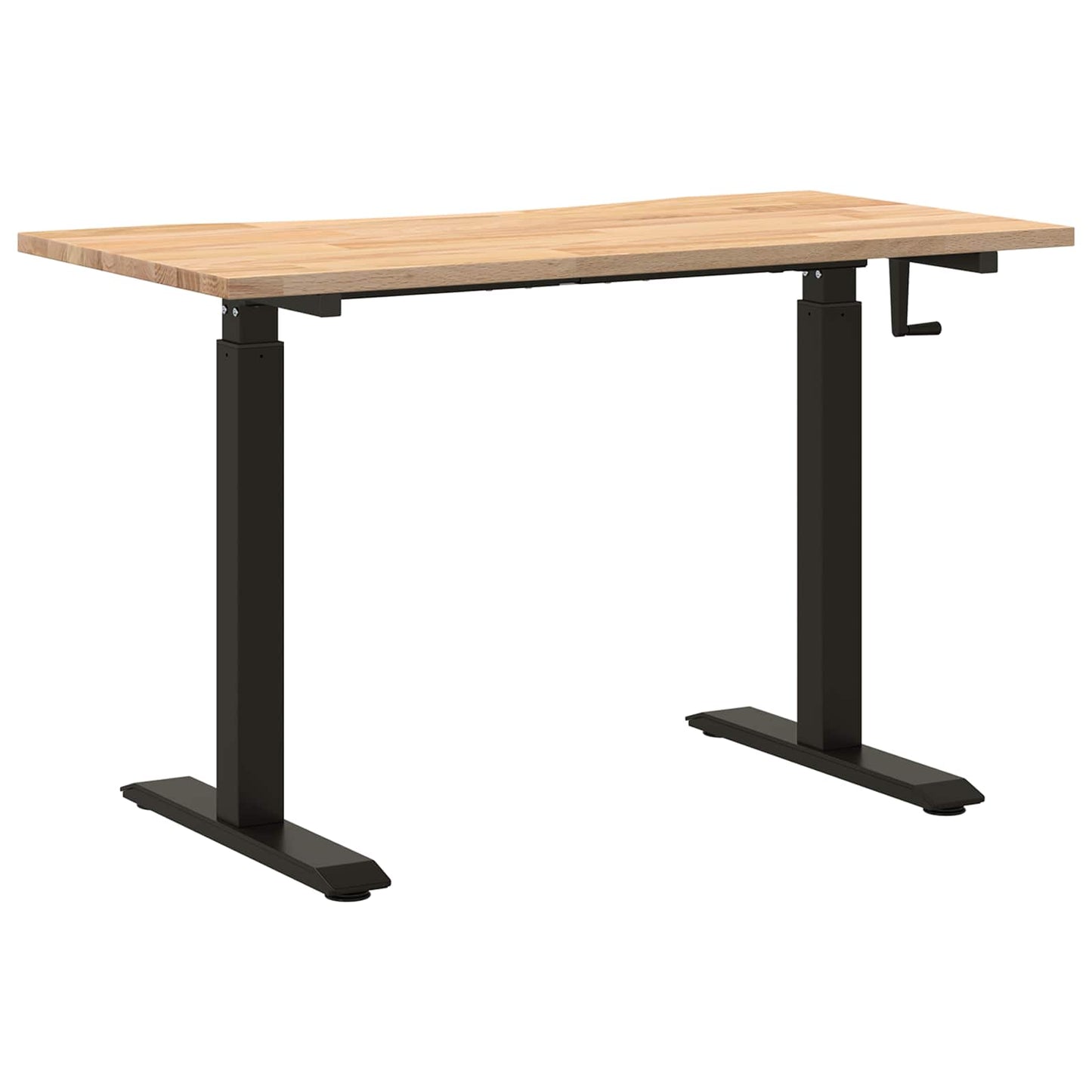 Scrivania Nero e naturale 120 x 60 cm Legno di Quercia Massello