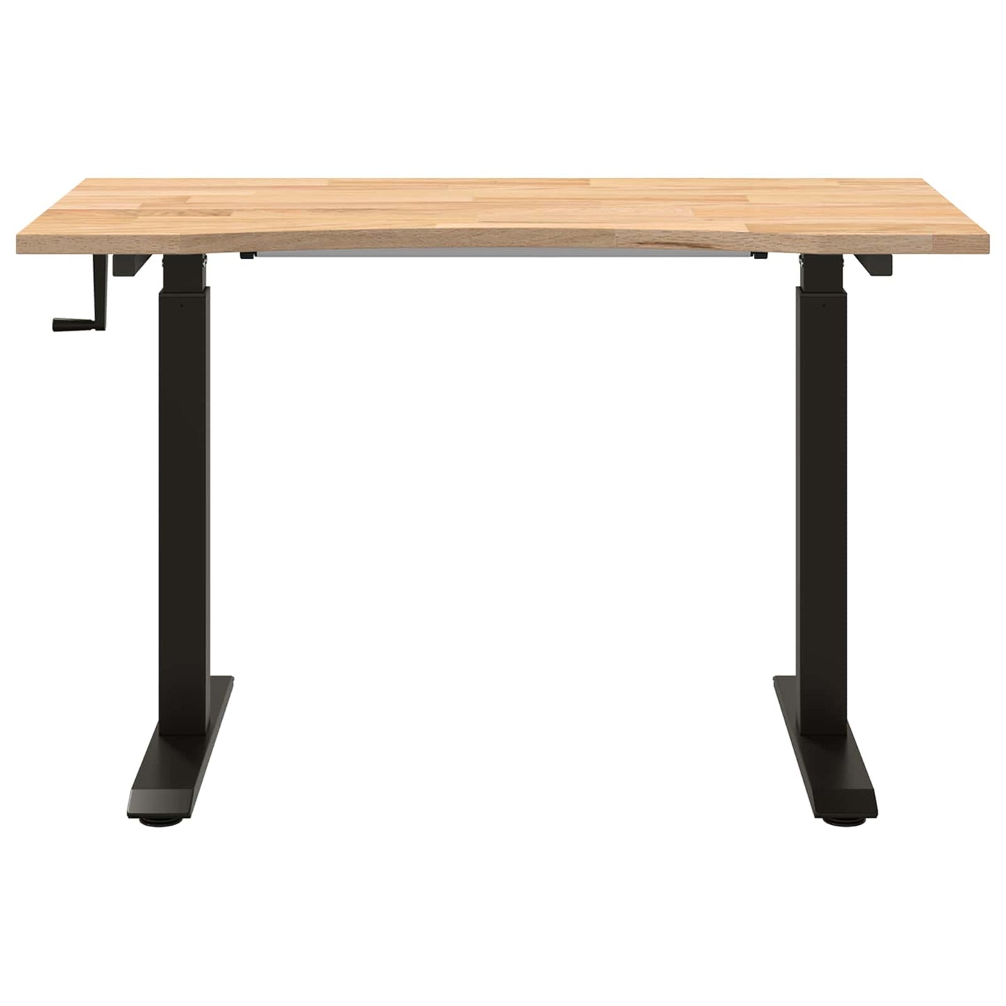 Scrivania Nero e naturale 120 x 60 cm Legno di Quercia Massello | homemem39
