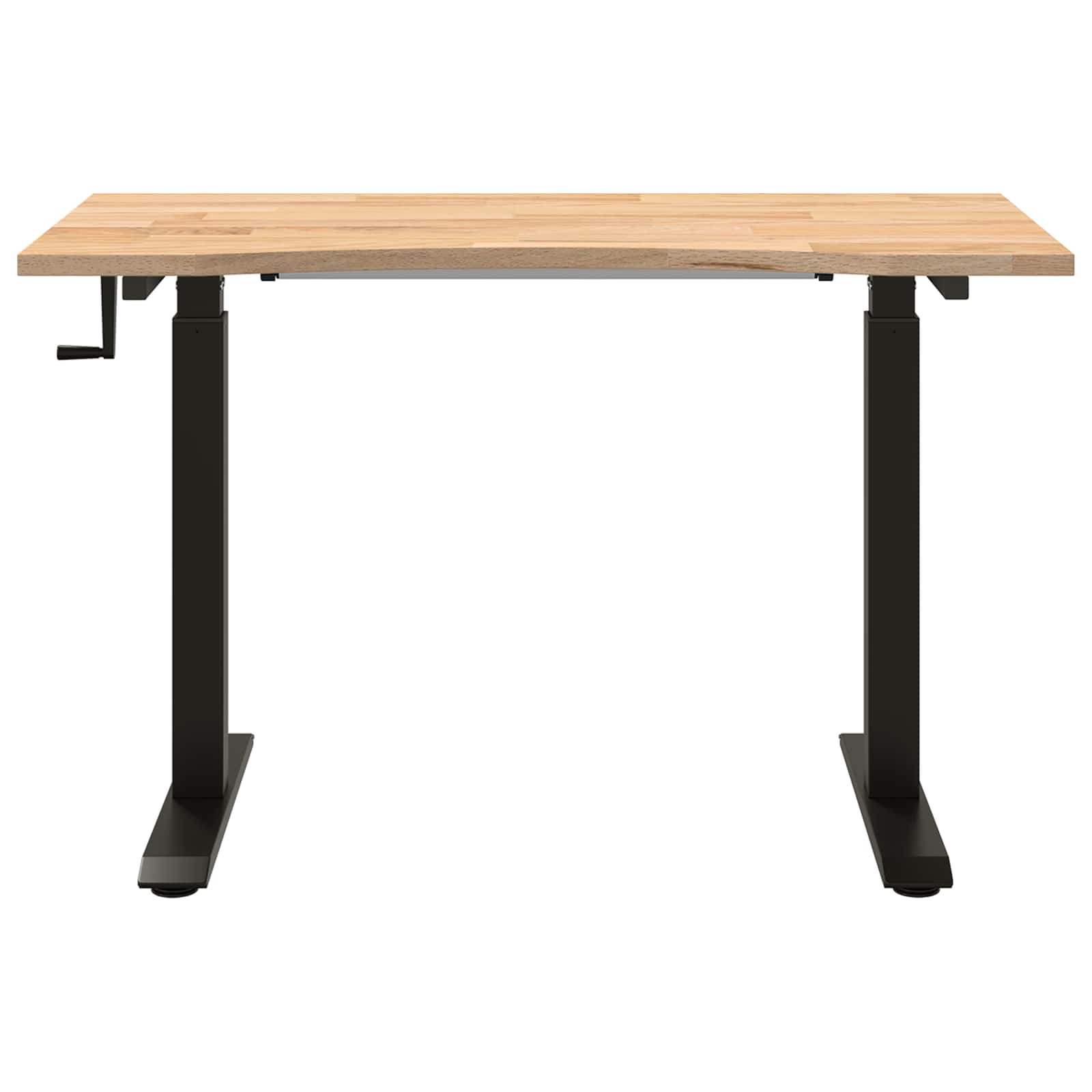 Scrivania Nero e naturale 120 x 60 cm Legno di Quercia Massello | homemem39