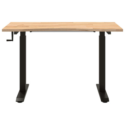 Scrivania Nero e naturale 120 x 60 cm Legno di Quercia Massello | homemem39