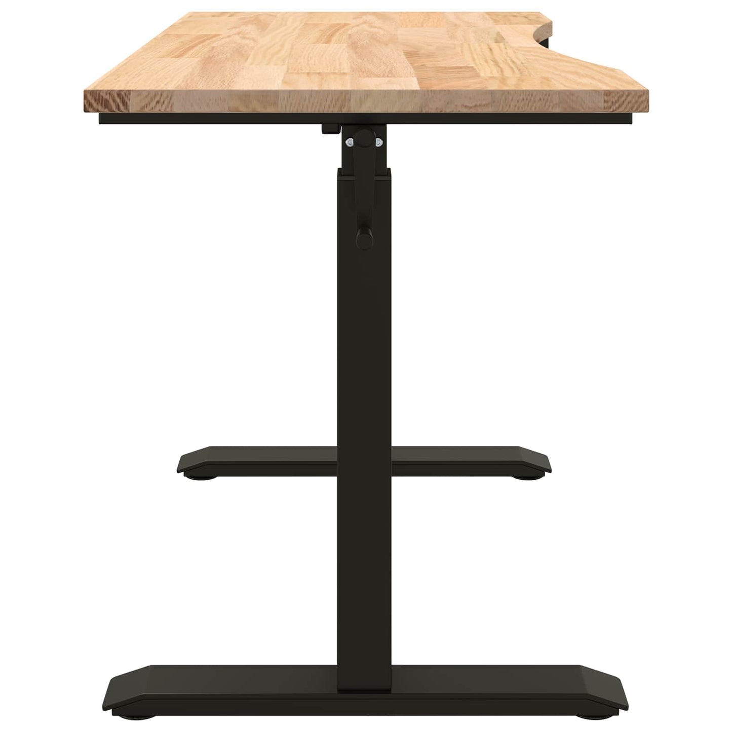 Scrivania Nero e naturale 120 x 60 cm Legno di Quercia Massello | homemem39