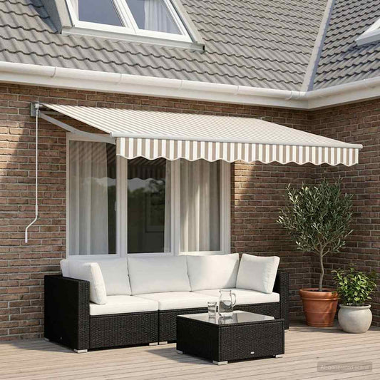 Tenda retrattile Grigio chiaro e bianco 3 x 2,5 m | homemem39