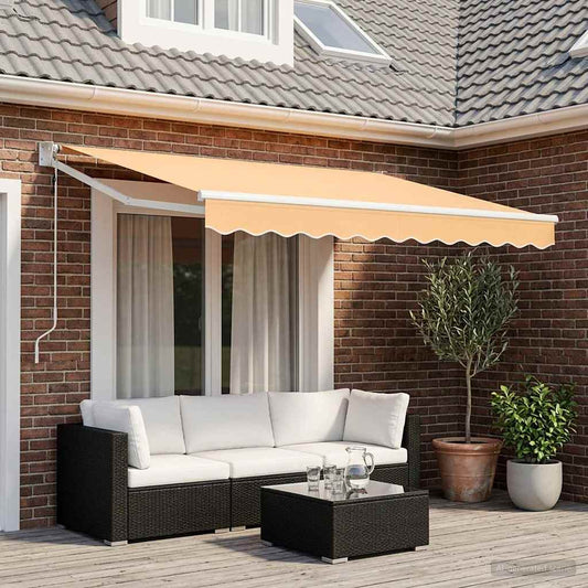 Tenda retrattile Sabbia 3,5 x 2,5 m Poliestere e Metallo - homemem39