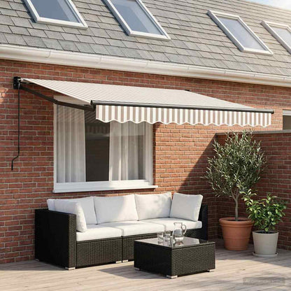 Tenda retrattile Grigio chiaro e bianco 3 x 2,5 m | homemem39