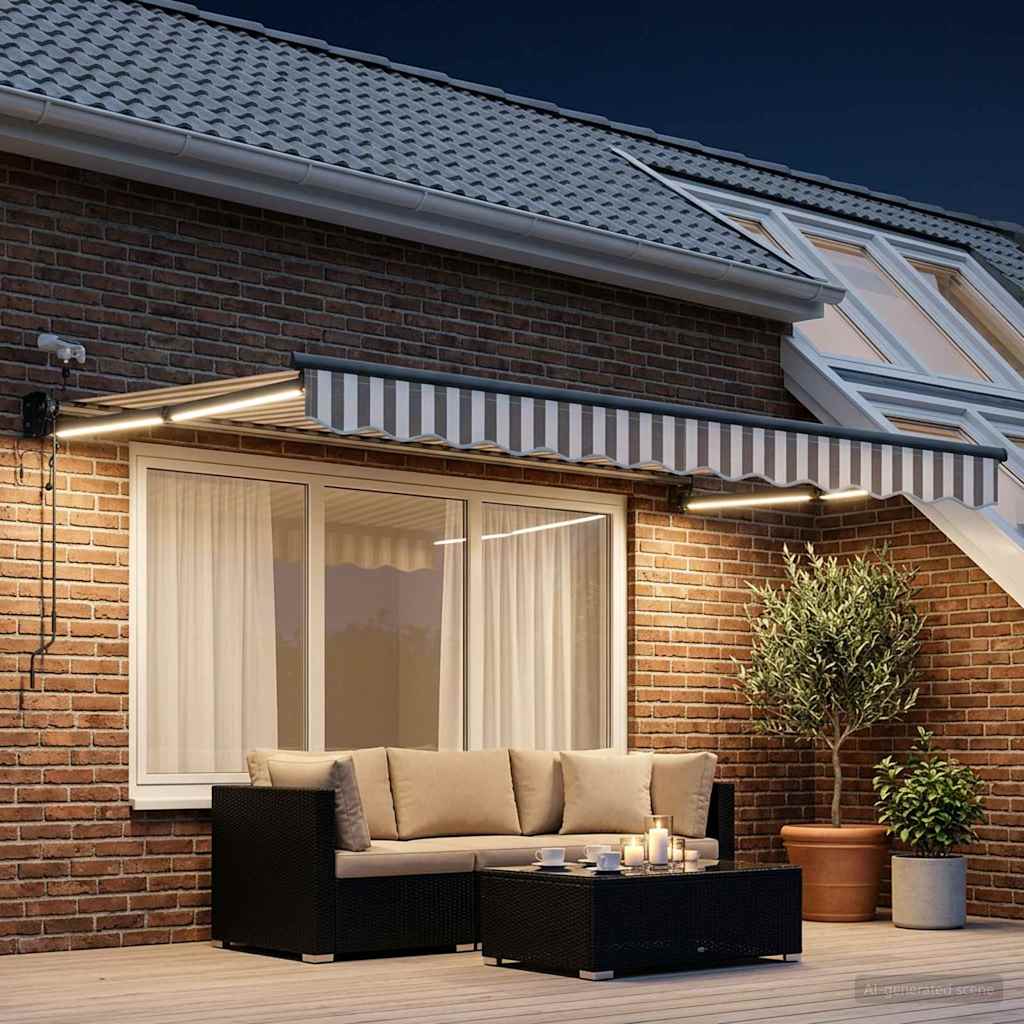 Tettuccio Elettrico Retrattile Grigio chiaro e bianco | homemem39