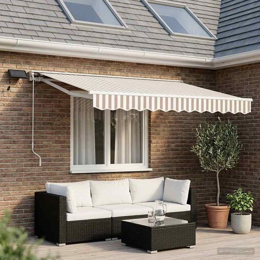 Cornice per Tenda Manuale con LED 3 x 2,5 m | homemem39