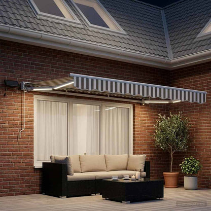 Cornice per Tenda Manuale con LED 3,5 x 2,5 m | homemem39