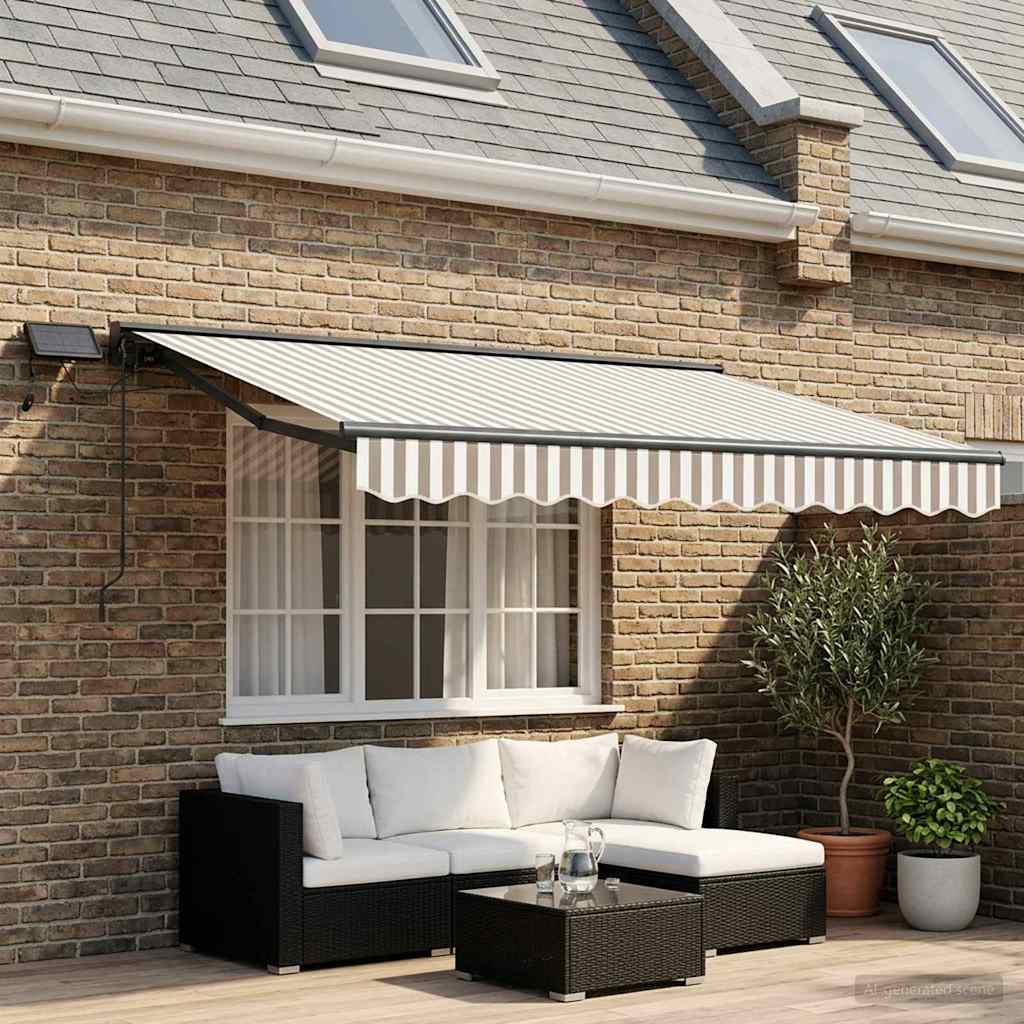 Cornice per Tenda Manuale con LED 3,5 x 2,5 m | homemem39