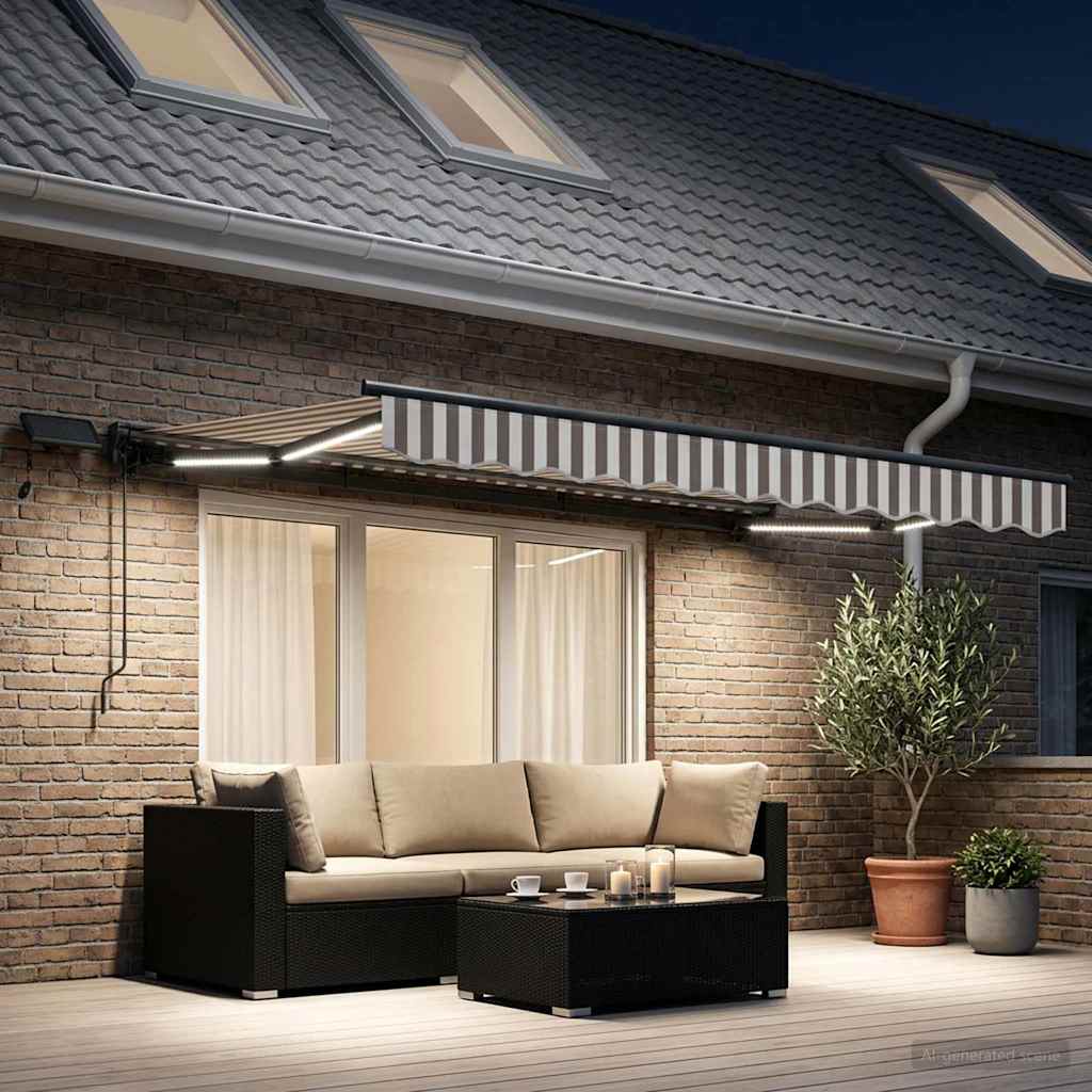 Cornice per Tenda Manuale con LED 2,5 x 2 m | homemem39