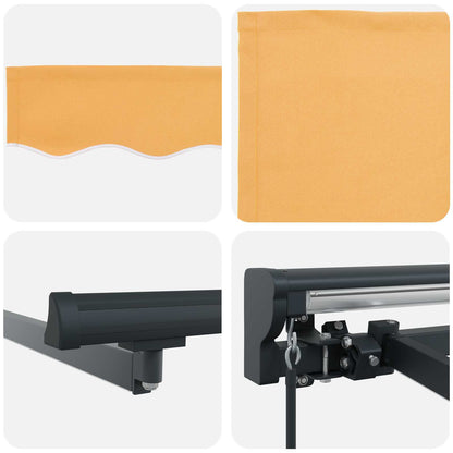 Cornice per Tenda Manuale con LED Sabbia 2,5 x 2 m | homemem39