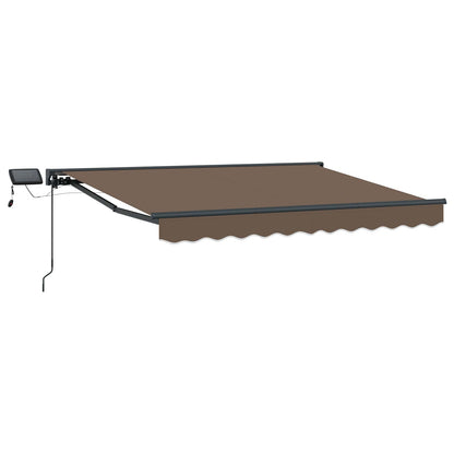 Cornice per Tenda Manuale con LED Tortora 2,5 x 2 m | homemem39