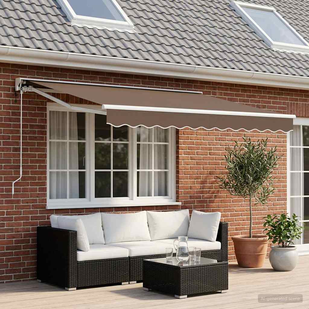 Tettuccio Elettrico Retrattile Tortora 3,5 x 2,5 m | homemem39