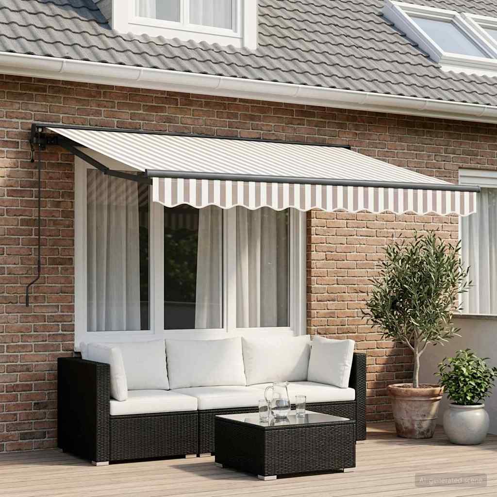 Tettuccio Elettrico Retrattile Grigio chiaro e bianco 3,5 x 2 m | homemem39