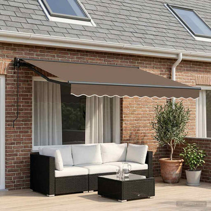 Tettuccio Elettrico Retrattile Tortora 3 x 2 m | homemem39