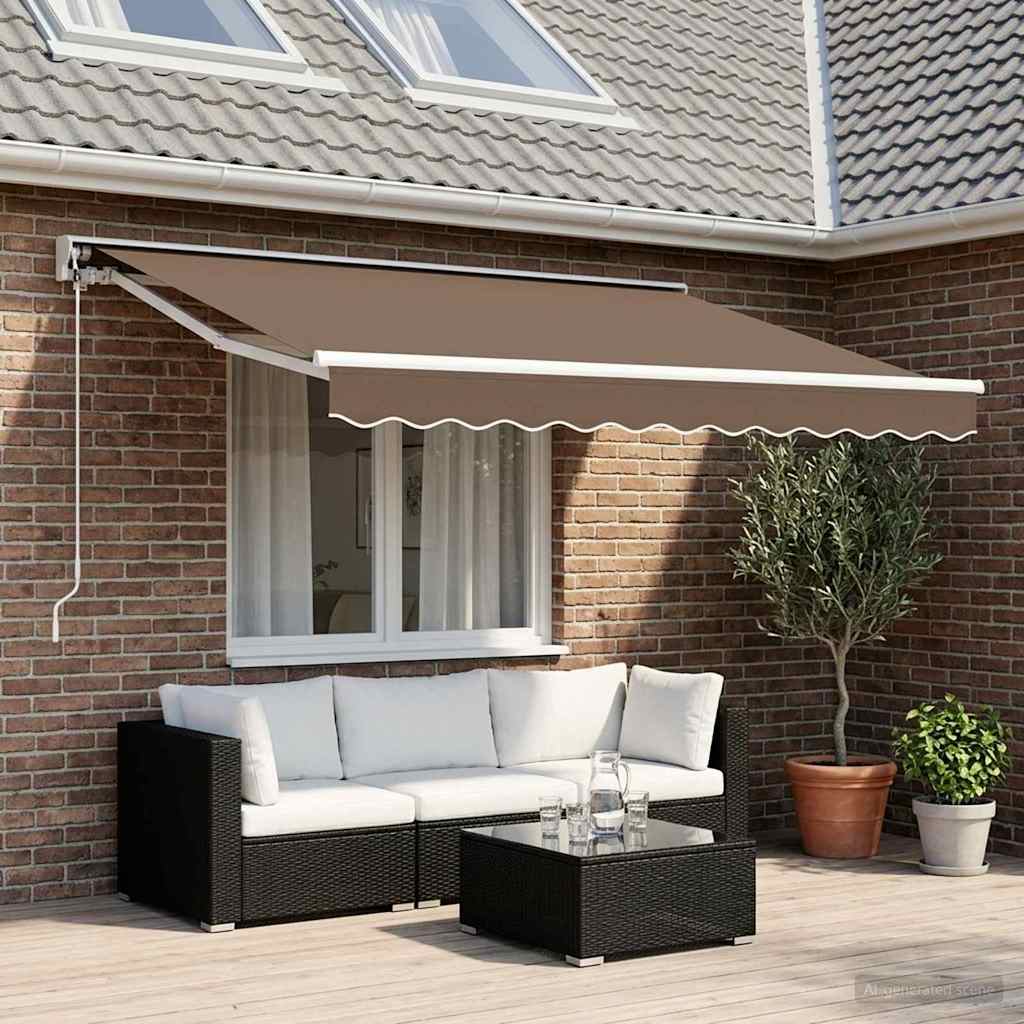Tettuccio Elettrico Retrattile Tortora 3,5 x 2 m | homemem39