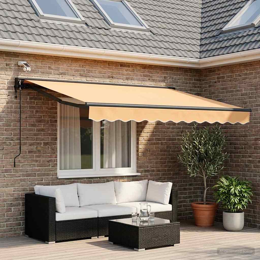 Tettuccio Elettrico Retrattile Sabbia 3,5 x 2,5 m | homemem39