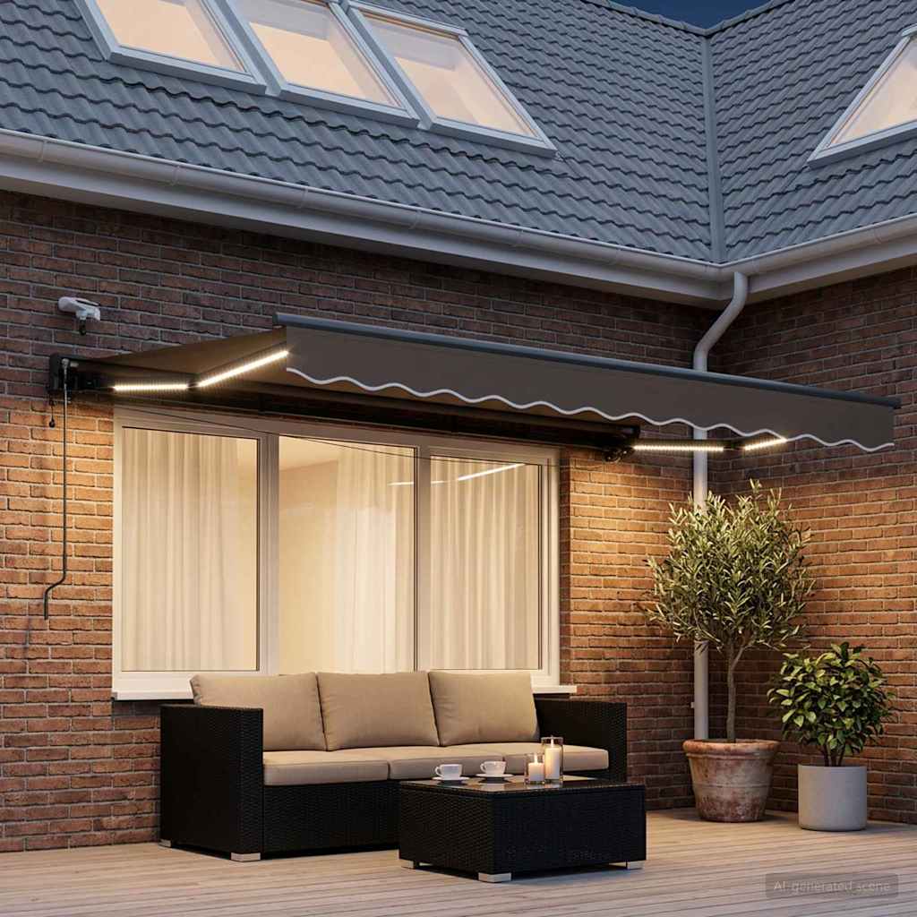 Tettuccio Elettrico Retrattile Tortora 3,5 x 2 m | homemem39